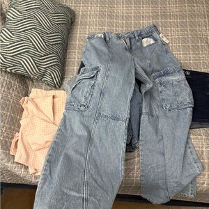 Old Navy Light Blue Flare & Wide Leg Jeans